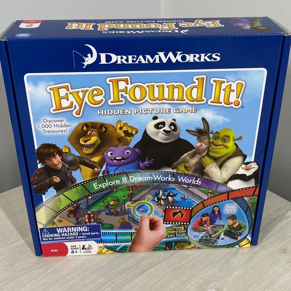 DreamWorks Eye Found It Board Game Wonder Forge Giant 6 Foot Board Incomplete